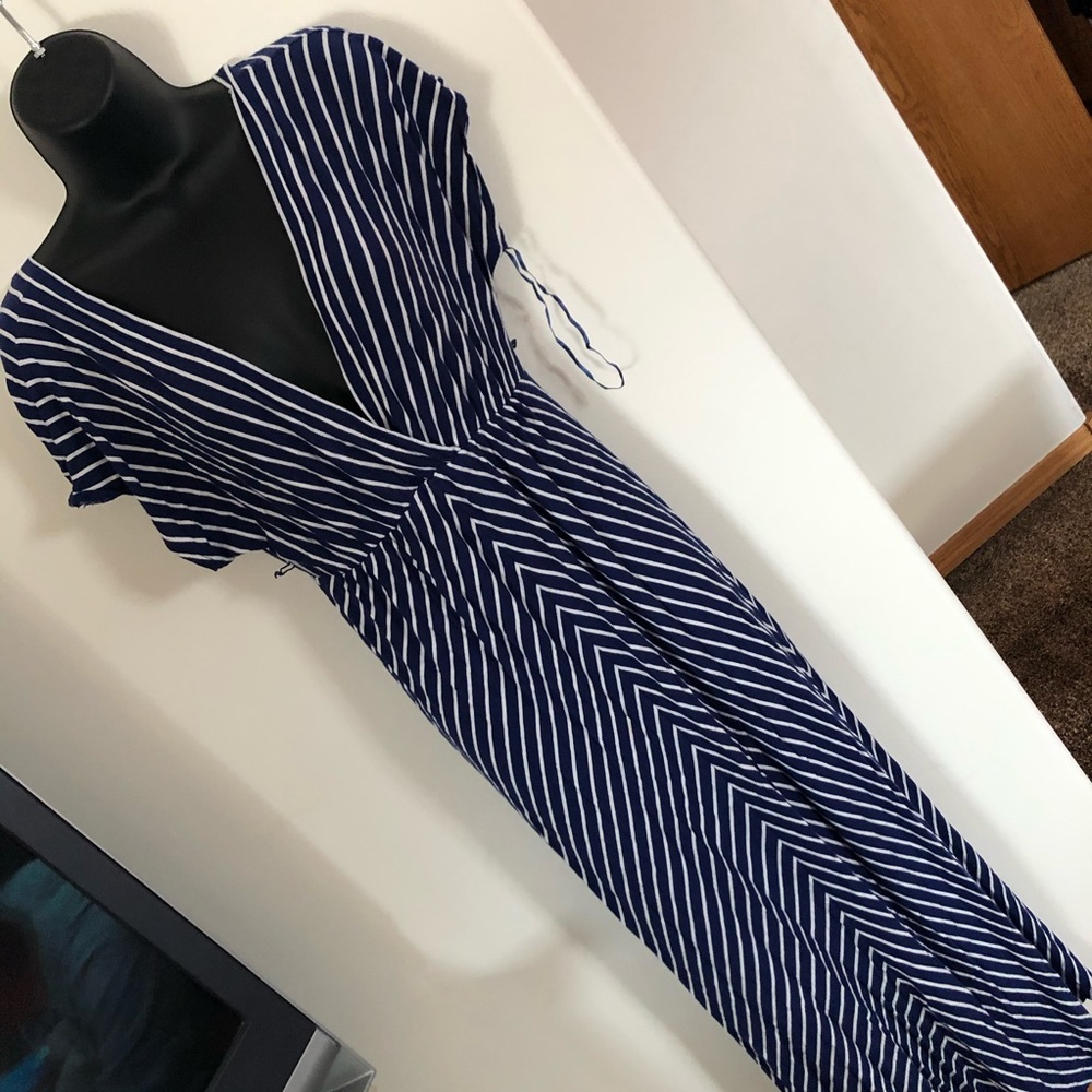 Striped J Crew maxi
